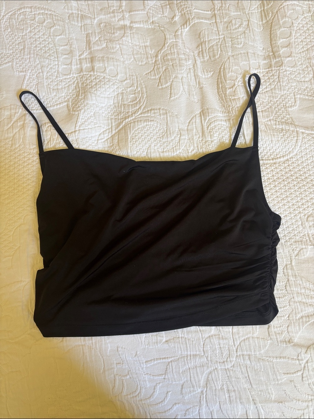 Urban Outfitters Black Ruched Side Camisole